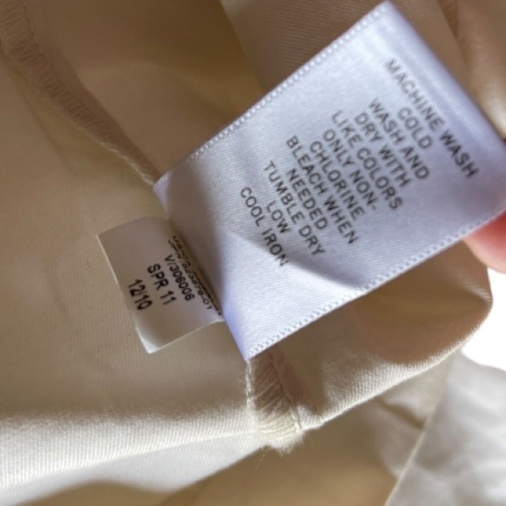 Banana Republic Cream Cotton Stretch Sheath Dress Size 10 - Picture 3 of 6
